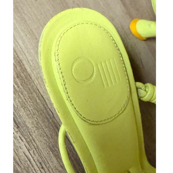 Oncept Sydney Rolled Strap Leather Heel Sandal in Limeade Women’s Size 9.5 - Picture 6 of 10